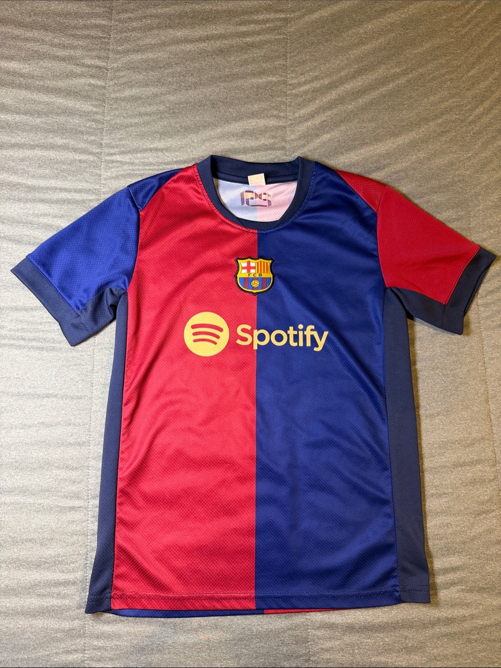 Kids’ Lamine Yamal Soccer Jersey - Red & Blue - Size Youth Medium